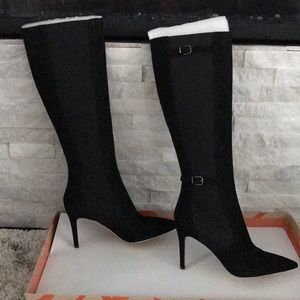 VIA SPIGA BLack Suede Boots 8.5